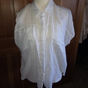 Lucky Brand Cotton Short Sleeve Button-Up Shirt Size L NWT